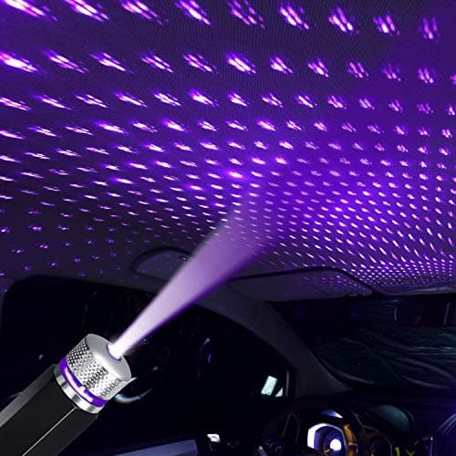 Honoson 2 Pack USB Star Projector for Car Bedroom Ceiling, Red Purple — view 4