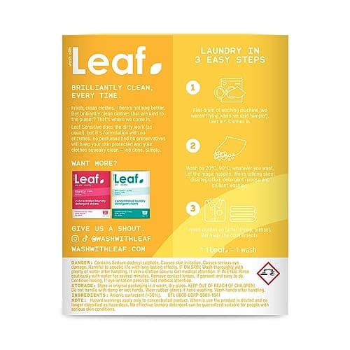 Wash With Leaf Sensitive Non-Bio Laundry Detergent Sheets - 30 Washes — view 6
