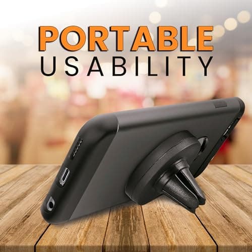 GRAND PITSTOP Universal Magnetic Air Vent Mount Car Mobile Holder Claw Grip Holder Sturdy Super Strong Magnetic Hold 360° Rotational Black — view 5