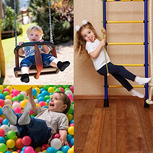 Kids Non Slip Toddler Boy Grip Socks 12 Pairs Anti Skid Sticky Socks for 1-10 Years Infants Baby Children (#1 Boys 12 Pairs, 1-3 Years) — view 2