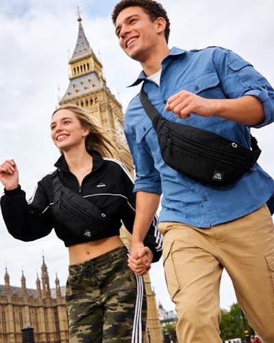 SZSYCN Crossbody Sling Bag for Women Fanny Pack with D Ring Waterproof Waist Bag for Phone and Keys Lightweight Fanny Pack with Adjustable Strap Belt Bags for Women Running Bumbags for Dog Walking — view 2