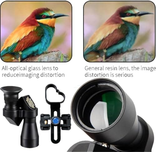 Mini Pocket Binoculars with Smartphone Clip, 1000x20 Compact Focus (A) — view 6