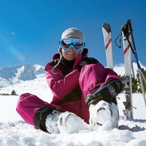 Ski Goggles Snowboard Goggles for Men Women Kids Cycling Motorcycle Snowmobile UV Protection Goggles Winter Snow Sports Glasses for Youth Adult Teens Boys & Girls (Blue) — view 6