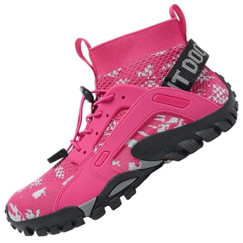 VTASQ Hiking Boots Mens Outdoor Non-Slip Trekking Mountaineering Shoes Trainers Lightweight Camping Climbing Shoes Sneaker Rose 7 UK