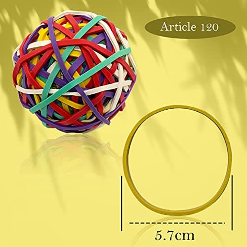 Rubber Elastic Bands Office Thick Large Colored Rubber Band Ball For Packing Document Organizing Office And Home 120 Pcs — view 2