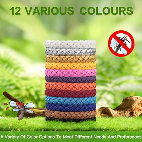 Asddage Mosquito Repellent Bracelet 12 Pack, Natural DEET-Free — view 4