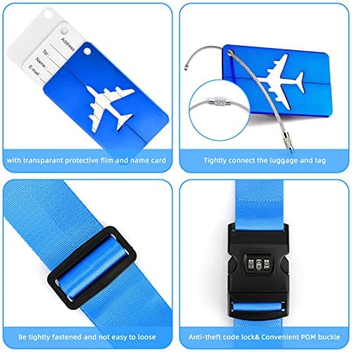 Luggage Straps for Suitcases,4Pack Suitcase Strap with Password Lock — view 5
