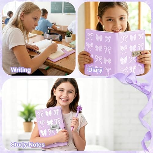 Diary with Lock for Girls, Secret Diary for Girls Age 6-15, Gifts for Girls — view 6