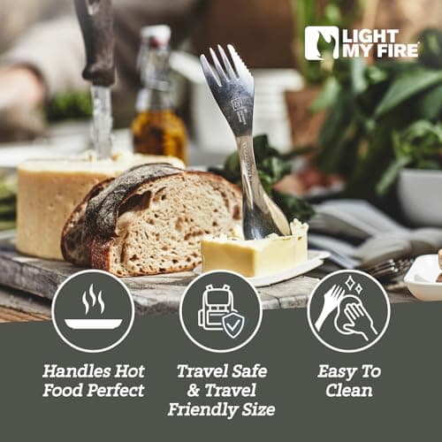 Light My Fire Stainless Steel Spork 3-in-1 Camping Cutlery Knife Fork Spoon – Spork Stainless — view 3