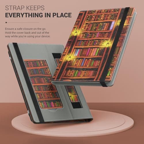 Moko Universal Case for 6-7 inch eReaders & Tablets, Retro Library — view 5
