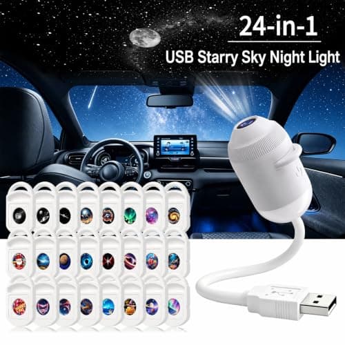 2-in-1 Galaxy Star Projector USB LED Night Light for Kids Adults — view 4