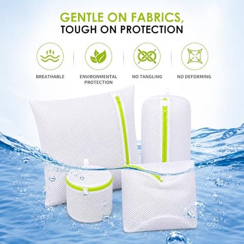 Mesh Laundry Bags with Zip 4 PacK | Reusable| Clothes Storage & Travel — view 6