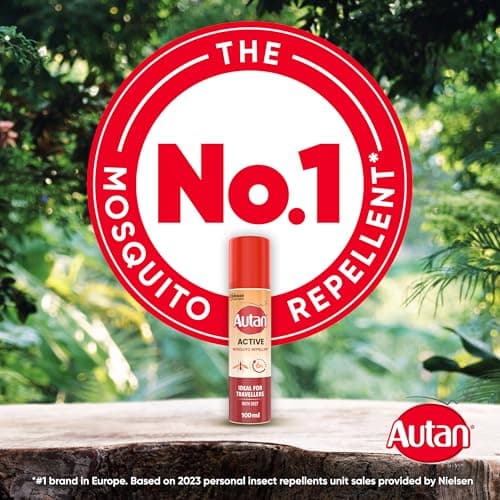 Autan Active Mosquito & Insect Repellent Spray, Travel Essentials, DEET Formula, Up to 6 Hours Protection Against Mosquitoes, 100 ml (Pack of 2) — view 6