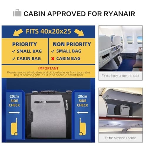 YOUNGOA Ryanair Cabin Bags 40x20x25, Travel Backpack with Code Lock — view 5