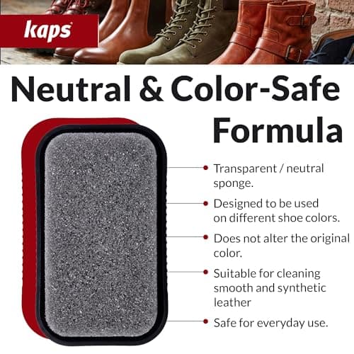 Kaps Shoe Shine Sponge for Leather - Instant Shine and Cleaning Pad, Transparent Neutral, Compact Travel Size for Shoes, Boots, and Bags Mini Perfect Shine — view 4
