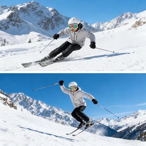 KASESSS Ski Goggles for Men, Anti-Fog Ski Goggles Womens, Skiing Goggles Adjustable, Ski Glasses UV Protection, Ski Googles Over Glasses, Snow Goggles for Adult Youth Winter Snow Sports (White) — view 6