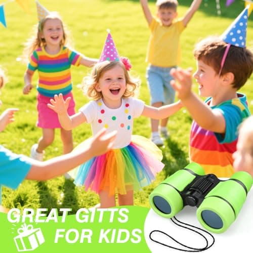 Toy Binoculars Green Kids Binoculars for 3-8 Year Old 4x30 High Resolution ChildrenBinoculars for Age 4 5 6 7 KidsBinocular Outdoor Toys for Boys Girls Birthday Present Gifts Age 3+ — view 6