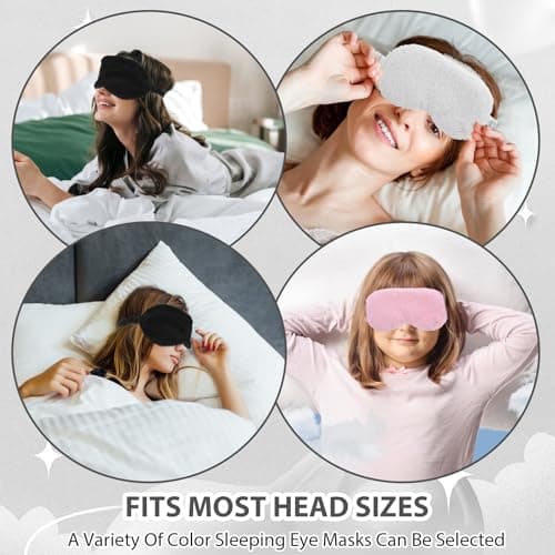 Qianyu 3 Pcs Plush Sleeping Eye Masks, Soft Fuffy Sleeping Eye Cover — view 6