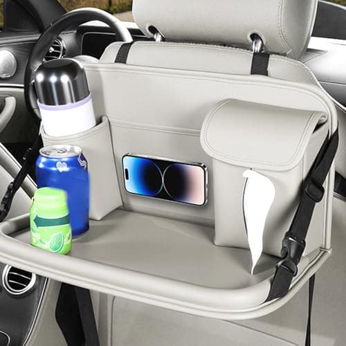Children's Travel Tray Faux Leather Foldable Multifunctional Car Accessories — view 2