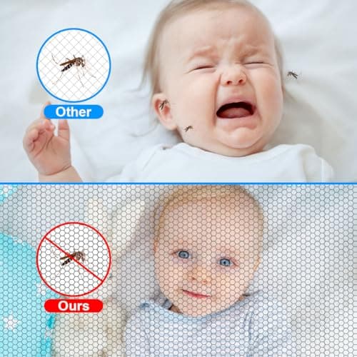 Vicloon Universal Baby Mosquito Net for Cot, Portable Pram Fly Insect Bug Net, Machine Washable Mesh Insect Protection Cover for Pushchair, Pram, Buggy and Carrycot (Black) — view 5