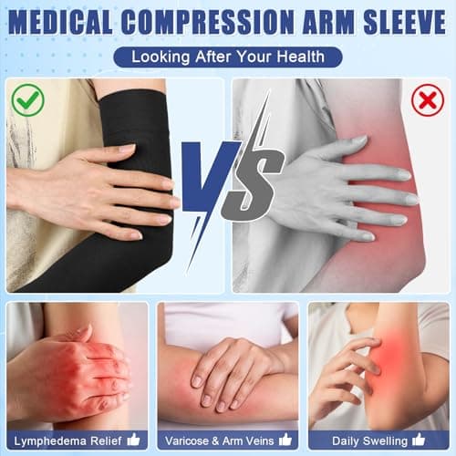 Beister 15-20 mmHg Compression Arm Sleeves for Pain Relief, Single — view 4