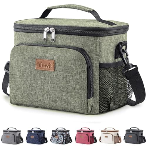 Lifewit 9L Insulated Lunch Bag for Men, Cool Bag for Lunch Box, Dark Green