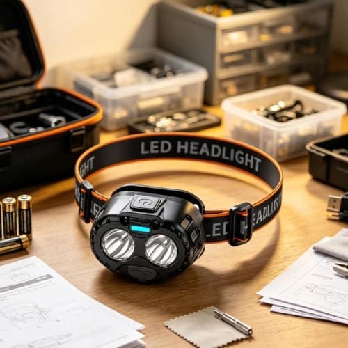 LED Headlamp USB Rechargeable - 250 Lumen Waterproof Head Torch — view 3