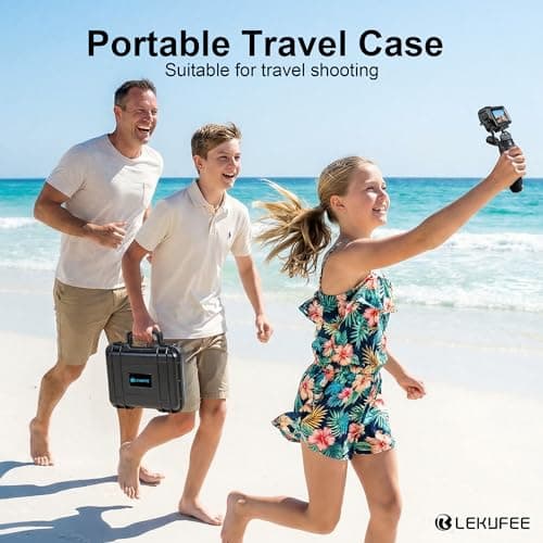 LEKUFEE Portable Waterproof Hard Case for DJI Osmo Action 6/5 Pro/4/3 Action Camera,Standard Combo,Adventure Combo,More Accessories(Case Only) — view 6
