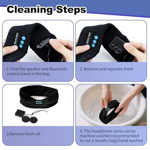 Sleep Headphones Headband Bluetooth 5.4 Headphones for Sleeping & Sport — view 2