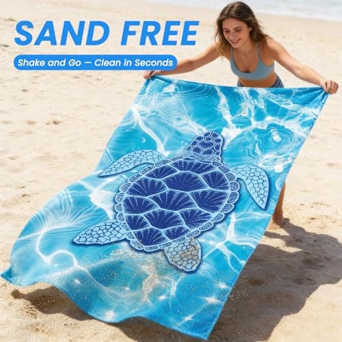 Microfibre Beach Towels for Adults - 2 Pack 180x90cm Microfibre Towel — view 5