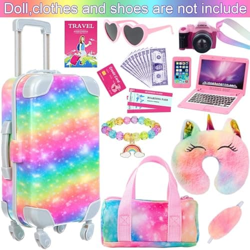 ZITA ELEMENT 23 PCS 18 Inch Girl Doll Accessories Suitcase Luggage Travel — view 2