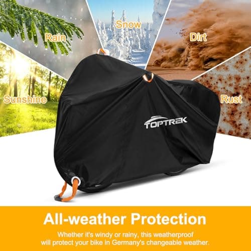 toptrek Bike Cover, 210D Bike Covers for 3 Bikes Outside Storage — view 6