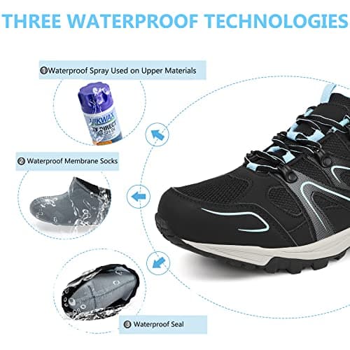 riemot Women's Walking Shoes, Lightweight Cushioned Hiking Trainers Outdoor — view 6
