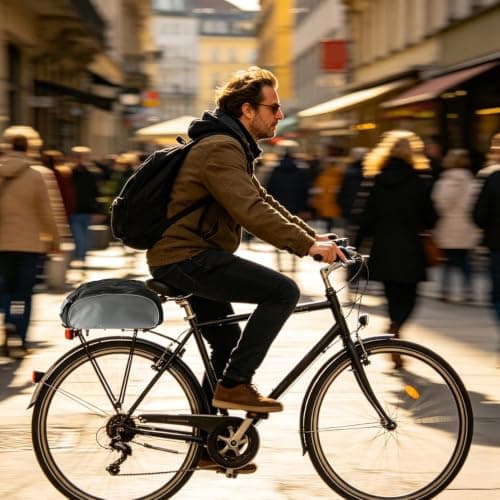 Waterproof Bike Rear Rack Bag, Trunk Pouch with Adjustable Strap — view 2