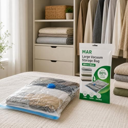 MAR Large Vacuum Storage Bag 60 x 80 cm Space Saver Bag for Clothes Bedding — view 3