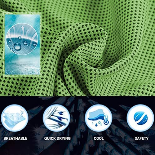 BSTCAR 8 Pack Cooling Towels 90x30 cm, Microfiber Towel Fast Drying Cool Cold Ice Towel for Yoga, Golf, Gym, Camping, Running, Workout & More Activities — view 3