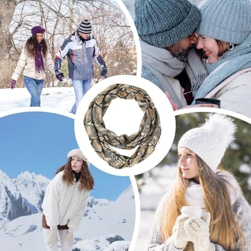 Scarf for Women Stylish Snake Print Neck Wrap — view 4