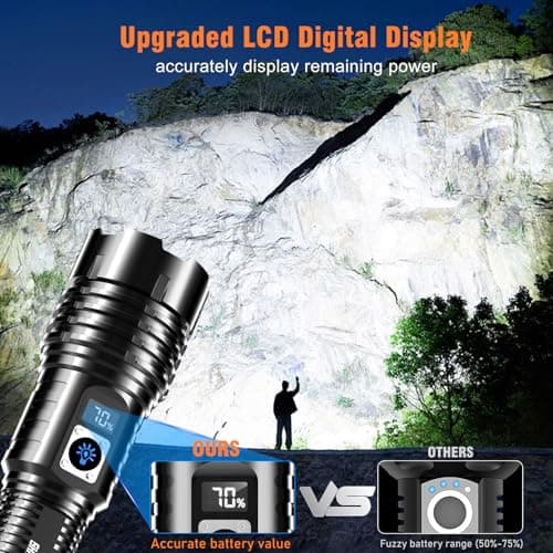 Shadowhawk Torches LED Super Bright Rechargeable, 500000 LM Tactical Torch — view 3