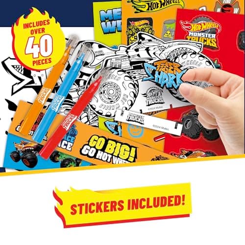 Hot Wheels Monster Trucks Sticker Activity Set, Colour-in Sheets - 1 Pack — view 5