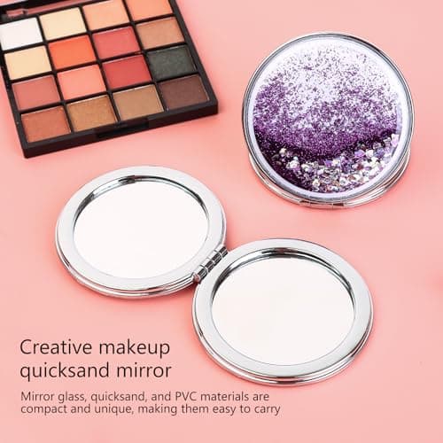 ANBEEISS 2 Pcs Compact Mirror, Double-Sided Magnifying Round Travel Mirror — view 6