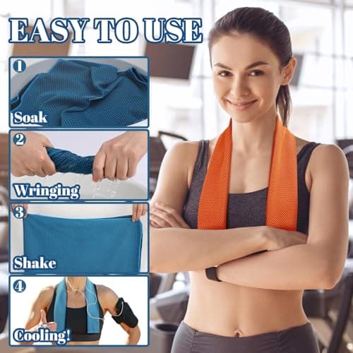 Vyuwast 6 Pack Cooling Towels(35"x12"),Cold Towels for Neck,Cool Down Towel — view 4