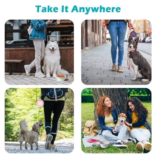 PetBonus 2-Pack Collapsible Dog Bowls, Portable Travel Dog Water Food Bowls — view 5