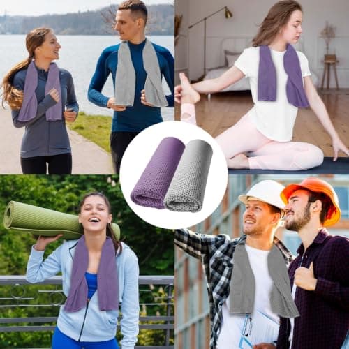 EeGo Cooling Towel, 2 Pack Microfiber Chilly Cooling Towel for Neck and Face, 39.37 x 11.81 Inch — view 5