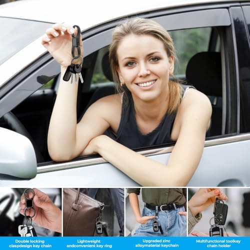 HEZUNHZ Key Organiser Keyring Quick Release Key Chain for Car Keys - 3 Pcs — view 6