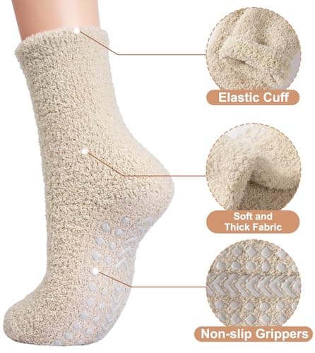 Caldodo Women's Fluffy Slipper Socks, Winter Warm Bed Socks for Ladies — view 4