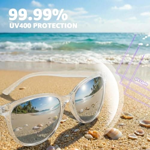 Myiaur Polarised Sunglasses Women Trendy Mirrored for UVA UVB Protection — view 3