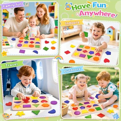 Montessori Toy for 1 2 3 Year Old Boy Girl Gift Puzzle Present Shape Sorter — view 5