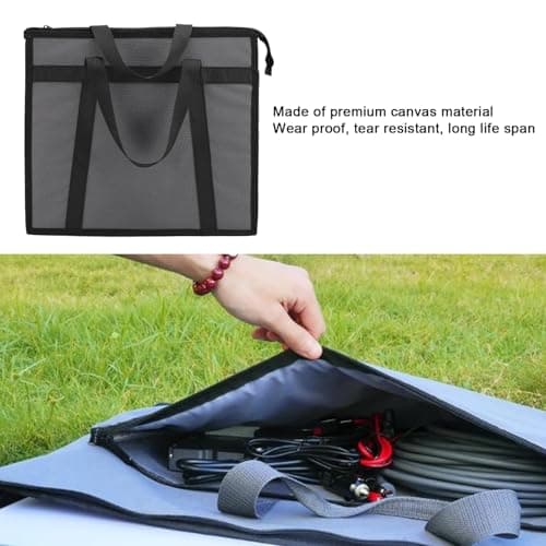 Satellite Carry Case, Outdoor Travel Bag for Mini Canvas Satellite Dish Storage Bag Handbag for Outdoor Travel RV and All Accessories — view 4