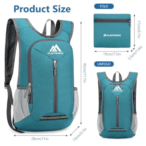 flintronic Foldable Backpack, Ultra Lightweight Rucksack, 16L Hiking Backpack, Unisex Packable Backpack For Men Women, Waterproof Travel Daypack For Outdoor Sport Biking Hiking Climbing — view 4