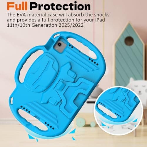 Surom Case for iPad A16 11th Gen 11" 2025/10th Gen 10.9" 2022, Blue — view 6